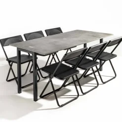 Viadurini Living Ausziehbarer Konsolentisch-Ausziehbare Konsole mit Melaminplatte und Gestell aus lackiertem Metall - Adino