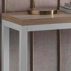 Viadurini Living Ausziehbarer Konsolentisch-Ausziehbare Konsole mit Melaminplatte und Gestell aus lackiertem Metall - Adino