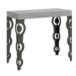 Viadurini Living Ausziehbarer Konsolentisch-Ausziehbare Konsole mit modernen Eisenbeinen, hergestellt in Italien – Palazzo