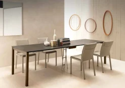 Viadurini Living Ausziehbarer Konsolentisch-Ausziehbare moderne Tischkonsole aus Eichenholz und Metall Made in Italy - Nappo