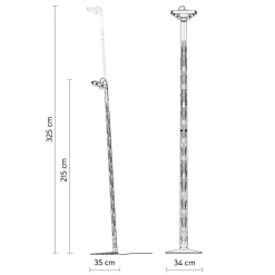 Viadurini Lighting Designer Stehlampen-Ausziehbare Stehlampe Aluminium Mattschwarzes Leiterdesign - Watchful