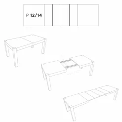 Viadurini Living Ausziehbare Esstische-Ausziehbarer bis 300cm Tisch aus Melamin Oky in modernem Design