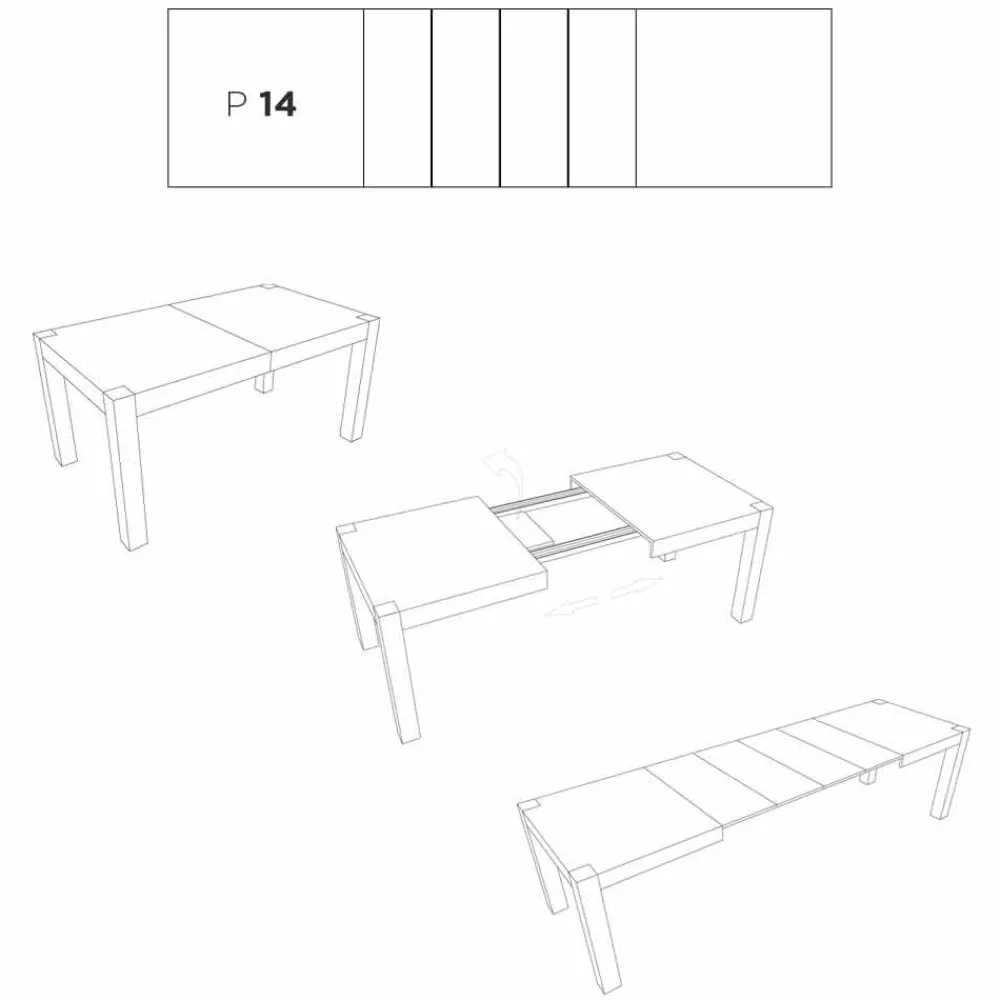 Viadurini Living Ausziehbare Esstische-Ausziehbarer bis 320cm Tisch in modernem Design Oky
