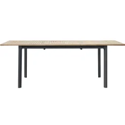 Viadurini in the Garden Gartentische Aus Aluminium|Ausziehbare Gartentische-Ausziehbarer Butterfly-Tisch bis 210 cm aus Aluminium und Teakholzplatte - Incanto