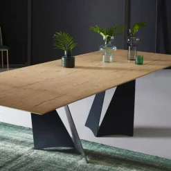 Viadurini Living Ausziehbare Esstische-Ausziehbarer Designtisch Bis zu 294 cm in Holz und Metall Made in Italy - Nuzzo