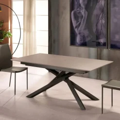 Viadurini Living Ausziehbare Esstische-Ausziehbarer Designtisch mit Metallbeinen, Lucera