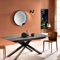 Viadurini Living Ausziehbare Esstische-Ausziehbarer Designtisch mit Metallbeinen, Lucera