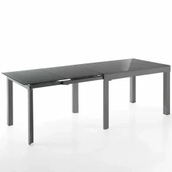 Viadurini Living Ausziehbare Esstische-Ausziehbarer Designtisch aus Glas und Metall - Guerriero