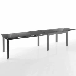 Viadurini Living Ausziehbare Esstische-Ausziehbarer Designtisch aus Glas und Metall - Guerriero