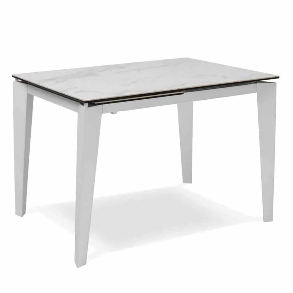 Viadurini Living Ausziehbare Esstische-Ausziehbarer Esstisch 120 / 170xP80 aus Glaskeramik - Bino