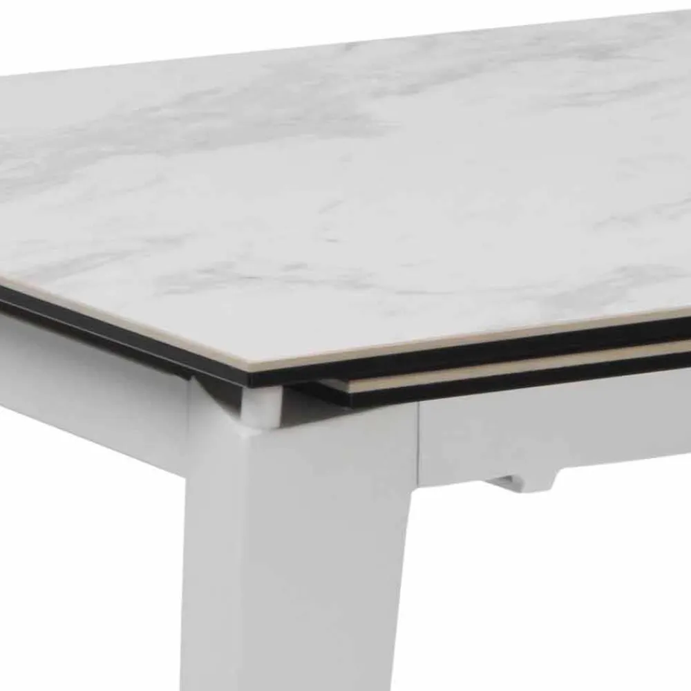 Viadurini Living Ausziehbare Esstische-Ausziehbarer Esstisch 120 / 170xP80 aus Glaskeramik - Bino