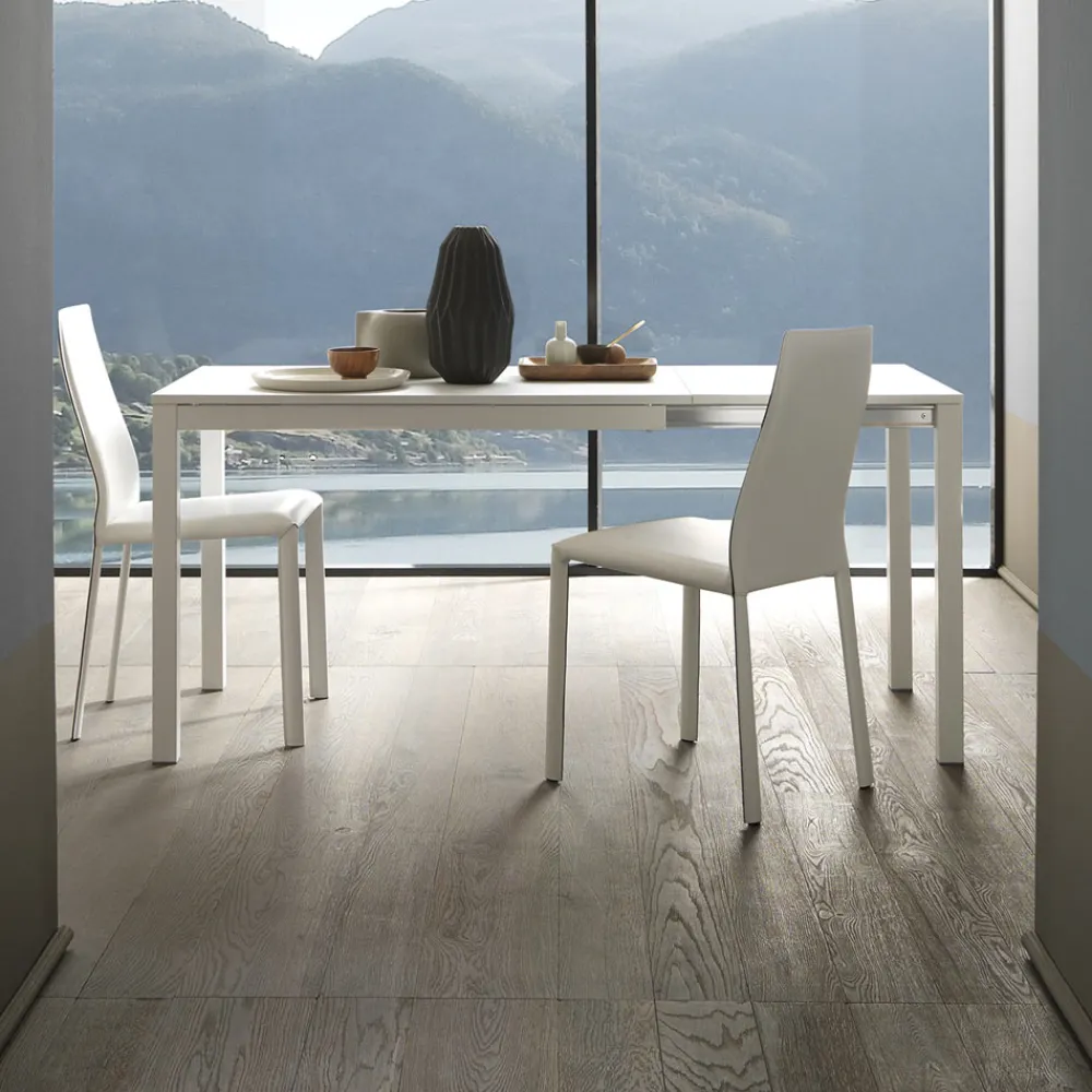 Viadurini Living Ausziehbare Esstische-Ausziehbarer Esstisch 190 cm Metall und Holz Made in Italy - Euklidisch