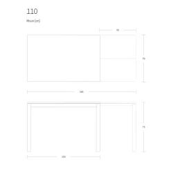 Viadurini Living Ausziehbare Esstische-Ausziehbarer Esstisch 190 cm Metall und Holz Made in Italy - Euklidisch