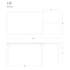 Viadurini Living Ausziehbare Esstische-Ausziehbarer Esstisch 190 cm Metall und Holz Made in Italy - Euklidisch
