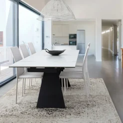 Viadurini Living Ausziehbare Esstische-Ausziehbarer Esstisch 240 cm Glas- und Keramikplatte - Barone