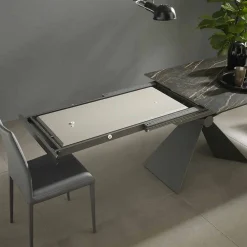 Viadurini Living Ausziehbare Esstische-Ausziehbarer Esstisch 298 cm in Metall- und Keramikplatte - Anaconda