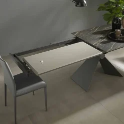 Viadurini Living Ausziehbare Esstische-Ausziehbarer Esstisch 298 cm in Metall- und Keramikplatte - Anaconda