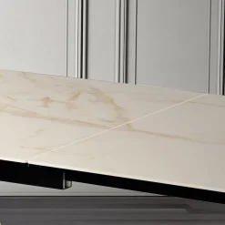 Viadurini Living Ausziehbare Esstische-Ausziehbarer Esstisch aus Metall und Glaskeramik Made in Italy - Circe