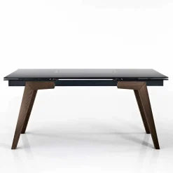 Viadurini Living Ausziehbare Esstische-Ausziehbarer Esstisch aus italienischem Rauchglas, Dimitri