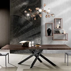 Viadurini Living Ausziehbare Esstische-Ausziehbarer Esstisch aus Melaminholz, hergestellt in Italien, Dionigi