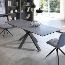 Viadurini Living Ausziehbare Esstische-Ausziehbarer Esstisch aus Glaskeramik, L160 / 240 P90 cm - Bacco