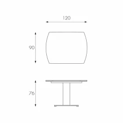 Viadurini Living Ausziehbare Esstische-Ausziehbarer Esstisch aus Glas und Kunstleder, L120 / 180xP90 cm - Lelia