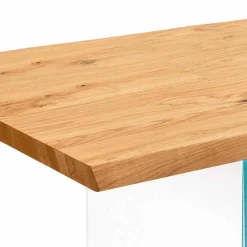 Viadurini Living Ausziehbare Esstische-Ausziehbarer Esstisch aus Eichenholz und Glas - Nico