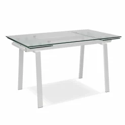 Viadurini Living Ausziehbare Esstische-Ausziehbarer Esstisch aus Glas, L 140 / 200x P 80 cm - Nardo