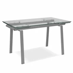 Viadurini Living Ausziehbare Esstische-Ausziehbarer Esstisch aus Glas, L 140 / 200x P 80 cm - Nardo