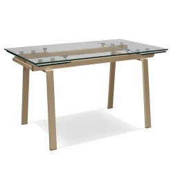 Viadurini Living Ausziehbare Esstische-Ausziehbarer Esstisch aus Glas, L 140 / 200x P 80 cm - Nardo