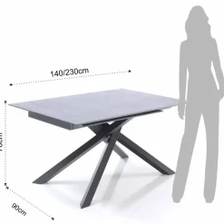 Viadurini Living Ausziehbare Esstische-ausziehbarer Esstisch aus Glas und Metall - Tristano