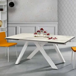 Viadurini Living Ausziehbare Esstische-Ausziehbarer Esstisch aus Glaskeramik made in Italy, Wilmer