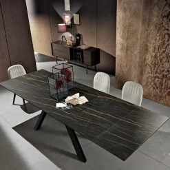 Viadurini Living Ausziehbare Esstische-Ausziehbarer Esstisch aus Glaskeramik made in Italy, Wilmer