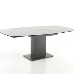 Viadurini Living Ausziehbare Esstische-Ausziehbarer Esstisch bis 180 cm in Keramik und Stahl - Catone