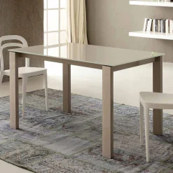 Viadurini Living Ausziehbare Esstische-Ausziehbarer Esstisch Bis zu 204 cm in Made in Italy Crystal - Palladio