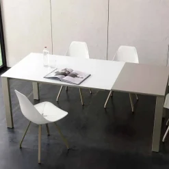 Viadurini Living Ausziehbare Esstische-Ausziehbarer Esstisch Bis zu 204 cm in Made in Italy Crystal - Palladio