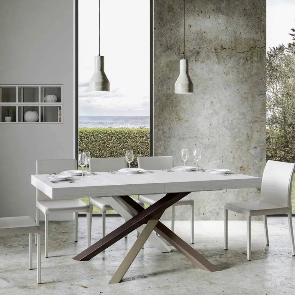 Viadurini Living Ausziehbare Esstische-Ausziehbarer Esstisch bis zu 440 cm, Made in Italy Design – Rally