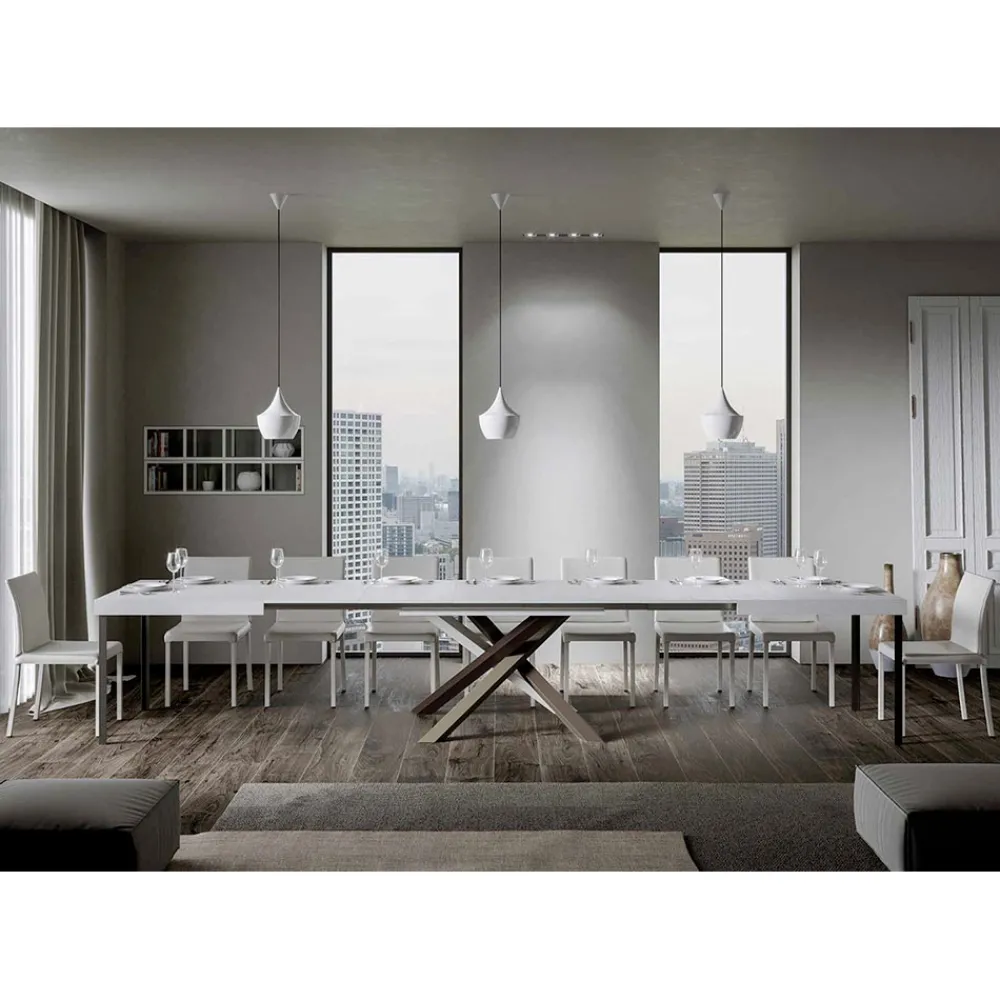 Viadurini Living Ausziehbare Esstische-Ausziehbarer Esstisch bis zu 440 cm, Made in Italy Design – Rally