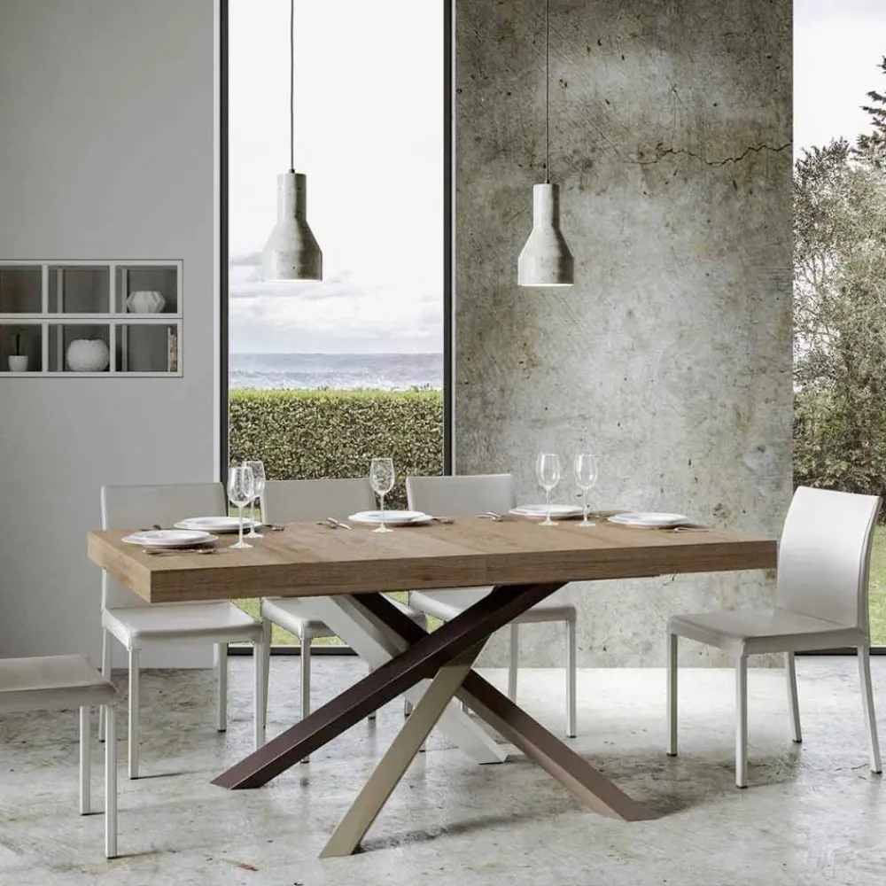 Viadurini Living Ausziehbare Esstische-Ausziehbarer Esstisch bis zu 440 cm, Made in Italy Design – Rally