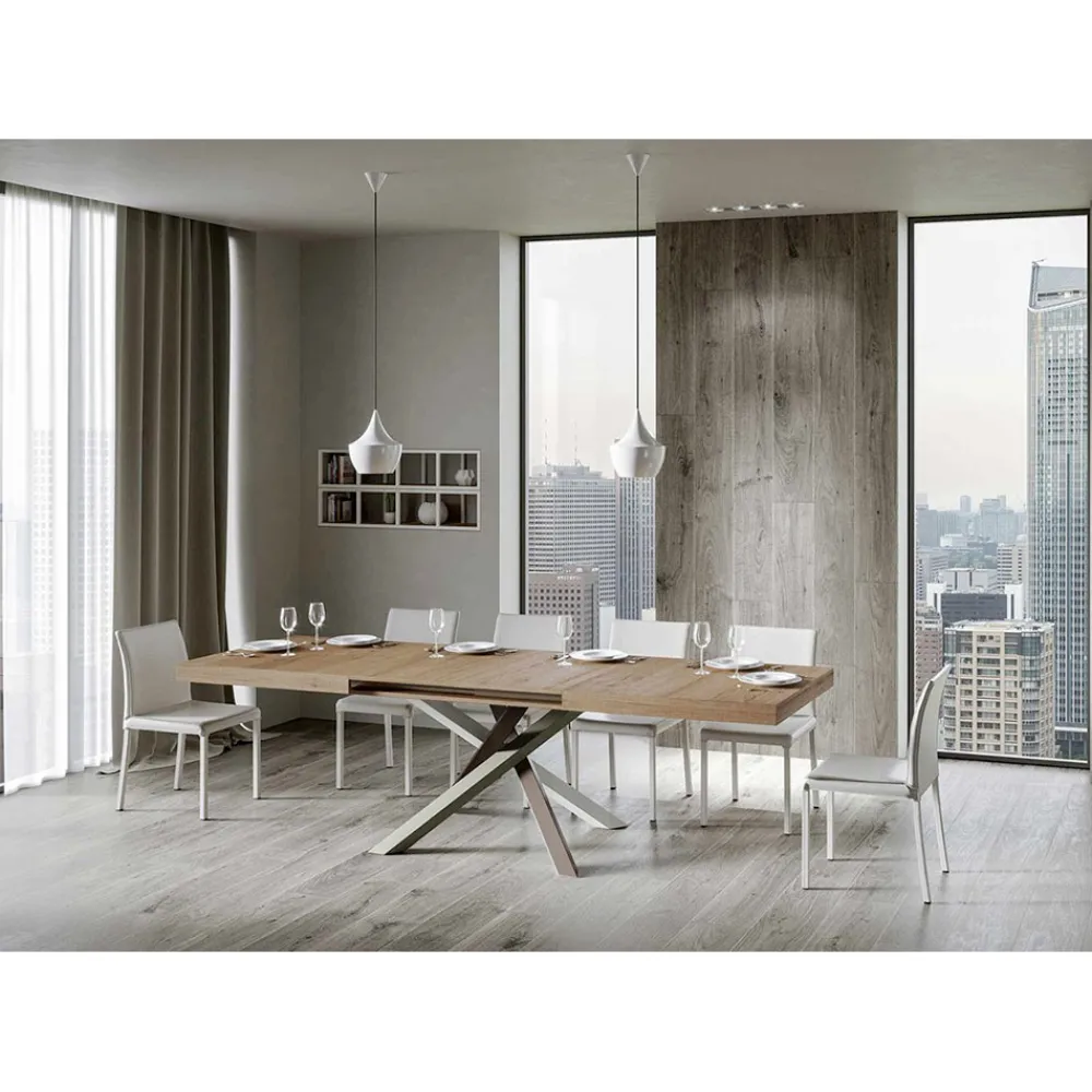 Viadurini Living Ausziehbare Esstische-Ausziehbarer Esstisch bis zu 440 cm, Made in Italy Design – Rally