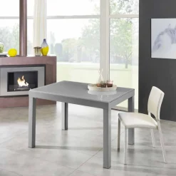 Viadurini Living Ausziehbare Esstische-Ausziehbarer Esstisch Bis zu 350 cm in Glas, Melamin und Metall - Meryl