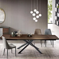 Viadurini Living Ausziehbare Esstische-Ausziehbarer Esstisch bis 300 cm aus Eiche Made in Italy - Antonino