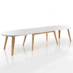 Viadurini Living Esstisch Oval|Ausziehbare Esstische-Ausziehbarer Esstisch bis 300 cm aus Mdf und Massivholz - Fedora