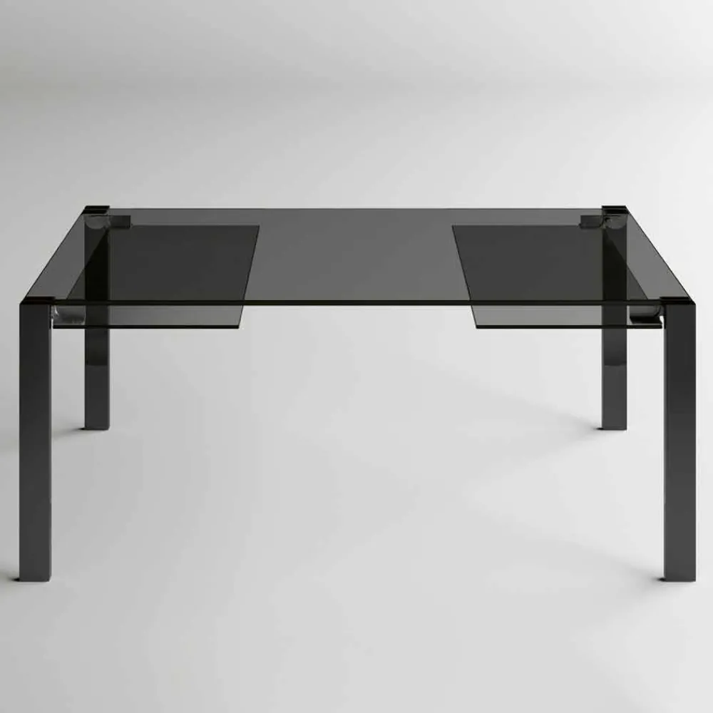 Viadurini Living Esstische Nach Mass|Ausziehbare Esstische-Ausziehbarer Esstisch Bis 280 cm mit Glasplatte Made in Italy - Melo