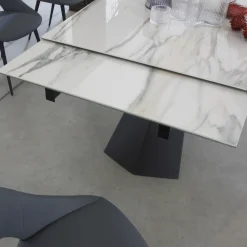 Viadurini Living Ausziehbare Esstische-Ausziehbarer Esstisch bis 270 cm mit Keramikglasplatte - Trasimeno