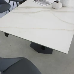 Viadurini Living Ausziehbare Esstische-Ausziehbarer Esstisch bis 270 cm mit Keramikglasplatte - Trasimeno