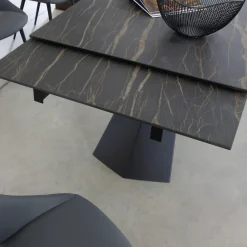 Viadurini Living Ausziehbare Esstische-Ausziehbarer Esstisch bis 270 cm mit Keramikglasplatte - Trasimeno