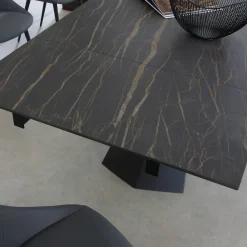 Viadurini Living Ausziehbare Esstische-Ausziehbarer Esstisch bis 270 cm mit Keramikglasplatte - Trasimeno