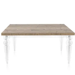 Viadurini Living Ausziehbare Esstische-Ausziehbarer Esstisch bis 255 cm aus Plexiglas und Holz Made in Italy - Francoise