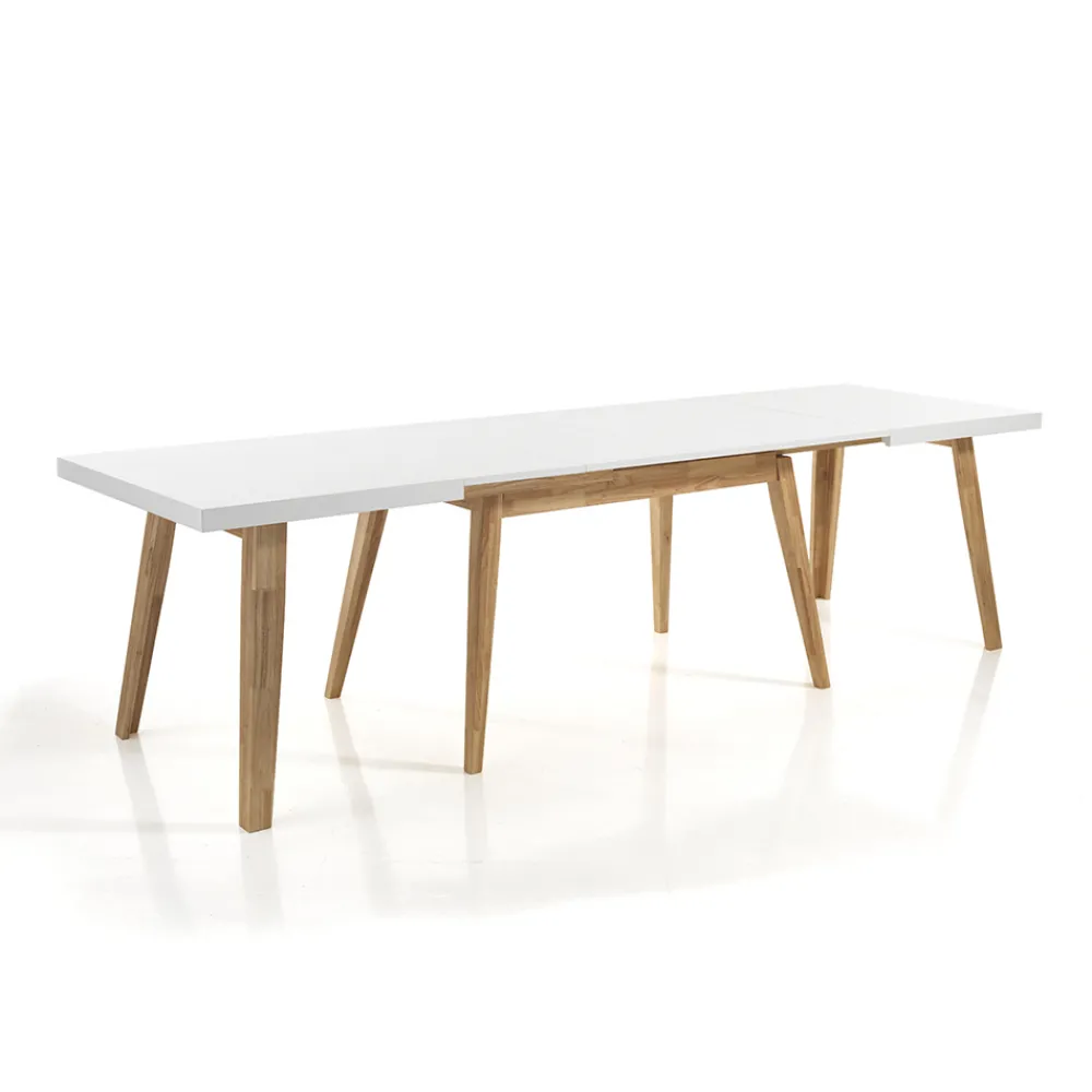 Viadurini Living Ausziehbare Esstische-Ausziehbarer Esstisch Bis zu 270 cm aus weiß lackiertem Mdf - Fedora